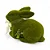 Coelho Decorativo de Tecido Deitado Verde Mesh 20cm - 2 Un - Imagem 2