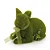 Coelho Decorativo de Tecido Deitado Verde Mesh 20cm - 2 Un - Imagem 1