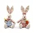Coelho Decorativo de Tecido Cenoura e Ovo Sortido Patchwork 42cm - 2 Un - Imagem 1