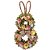 Guirlanda Decorativa Silhueta Coelho Flores Clr Fondant 30cm - 1 Un - Imagem 1