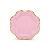 Sousplat Borda Arabesco Rosa e Ouro 2x33x33cm - 6 Un - Imagem 1