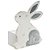 Cachepot Coelho de Madeira Branco P Sweet Rainbow 19x25x11cm - 1 Un - Imagem 1