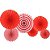 Kit Enfeite de Papel Composê Vermelho - 6 Peças - Imagem 1