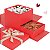 Caixa Quadrada Surpresa de Papel Liso 20x20x18cm Vermelho - 1 Un - Imagem 3
