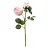 Flores Decorativas Permanentes - Rosa com Folhas 41cm Rosa/Verde - 6 Hastes - Imagem 1