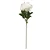 Flores Decorativas Permanentes - Rosa Decorativa Toque Aveludado 80cm Branco - 6 Hastes - Imagem 1
