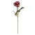 Flores Decorativas Permanentes - Rosa Solitária 38cm Rosa Velho/Verde - 6 Hastes - Imagem 1