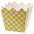 Cachepot de Papel Dobrável Xadrez Junina 9x9cm Amarela - 8 Un - Imagem 1