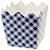 Cachepot de Papel Dobrável Xadrez Junina 9x9cm Azul - 8 Un - Imagem 1
