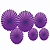 Kit Enfeite de Papel Composê Color Roxo - 6 Peças - Imagem 1