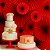 Kit Enfeite de Papel Composê Color Vermelho - 6 Peças - Imagem 2
