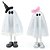 Bonecos Fantasmas Bella e Olavo com Perna Rígida 29cm - 1 Un - Imagem 1