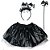 Kit Tutu Fantasia Halloween Infantil - Morcegos Preto - 3 Peças - Imagem 1