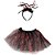 Kit Tutu Fantasia Halloween Infantil - Teia com Olhos Vermelho - 2 Peças - Imagem 1