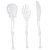 Talheres Plástico Esqueleto Branco 18cm - 12 Un - Imagem 1