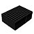 Kit Caixa Retangular com Tampa Relevo Tweed Preto G 46x33x14 - 10 Un - Imagem 1