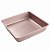Forma de Aço Carbono Quadrada Fundo Fixo 24x24x5cm Rose Gold - 1Un - Cromus Allonsy - Imagem 1