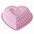 Forma de Silicone Coração Duplo Rosa 25x23,3x7cm - 1 Un - Cromus Allonsy - Imagem 1