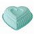 Forma de Silicone Coração Duplo Verde 25x23,3x7cm - 1 Un - Cromus Allonsy - Imagem 1