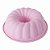 Forma de Silicone Redonda Pudim Rosa 24x24x7cm - 1 Un - Cromus Allonsy - Imagem 1
