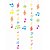 Kit Cortina Cartonada Notas Musicais Color - 5 Un - Imagem 1