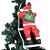 Enfeite Papai Noel na Escada em Tecido Luxo 45cm - 1 Un - Imagem 3