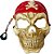 Máscara Plástica Caveira Pirata Luxo - Para Festas - Imagem 1