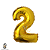 Número Laminado 40 cm Dourado - Imagem 4