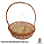 CESTA DE VIME REDONDA 32X32X07 COM ALCA - Imagem 1