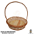 CESTA DE VIME REDONDA 32X32X07 COM ALCA - Imagem 2