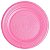 Prato Descartável Sobremesa Color Plástico Rosa - 10 Un - Imagem 1