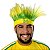 Peruca Arrepiado com Faixa - Verde e Amarelo - Imagem 5