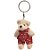 Chaveiro Urso Macacão Branco e Vermelho (Patchwork Vermelho) - 6 Un - Imagem 2