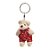 Chaveiro Urso Macacão Branco e Vermelho (Patchwork Vermelho) - 6 Un - Imagem 1