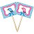 Lolipop para Cupcake Especial Rosa e Azul - 10 Un - Imagem 1