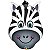Balão Metalizado Zebra Engraçada - 81cm - Imagem 1