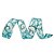 Fita Organza com Glitter Azul Claro 6,3 cm x 9,14 mts (Fitas Natalinas) - 3 Un - Imagem 1