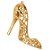 Enfeites - Sapato com Glitter Ouro - JG com 4 un - Imagem 3