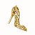 Enfeites - Sapato com Glitter Ouro - JG com 4 un - Imagem 1