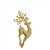 Enfeite para Pendurar Rena Glitter Ouro - Imagem 1