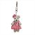 Chaveiro Ursa Listras Branco e Vermelho (Patchwork Vermelho) - 6 Un - Imagem 1