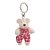 Chaveiro Urso Xadrez Branco e Vermelho (Patchwork Vermelho) - 6 Un - Imagem 1