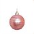 Bola com Listras e Glitter Rosa 6 cm - Imagem 1