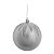 Bola de Natal com Folhas e Glitter Prata 8cm - 6 Un - Imagem 1