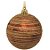 Bola com Listras e Glitter Marfim 8 cm (Bolas) - 6 Peças - Imagem 3