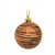 Bola com Listras e Glitter Marfim 6 cm (Bolas) - 6 Peças - Imagem 1
