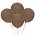 Balão Látex Tradicional Redondo 9" Liso Marrom - 50 Un - Imagem 1