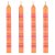Vela Palito Decorada Laranja com Rosa - 10 Un - Imagem 1