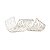 Fita de Natal Trabalhada Prata 6,3cm (Fita para Presente) - 1 Rolo - Imagem 1