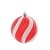 Bola de Natal Vermelho e Branco 8cm - 6 Un - Imagem 1